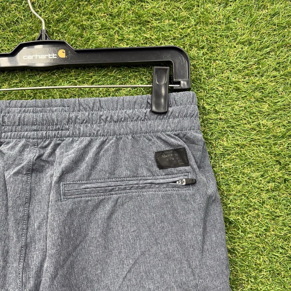 Abercrombie & Fitch Shorts Mens Small Nylon Pull On Drawstring Tech Gray NWT - Picture 4 of 9